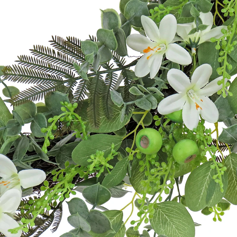 24" Spring Mixed Blossoms Floral Wreath