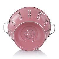 Gibson Home Plaza Cafe Red 4 Quart Enamel Colander