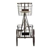Brown Metal Farmhouse Plantstands, 33" x 41" x 13"