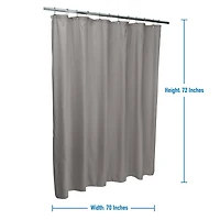 Bath Bliss Heather Gray Microfiber Soft Touch Shower Diamond Design Curtain Liner