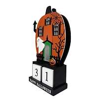 9.75" Lighted Pumpkin House Halloween Countdown Tabletop Décor by Ashland®