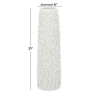 White Ceramic Contemporary Vase