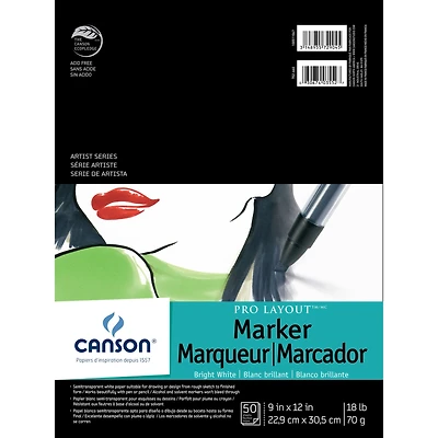 6 Pack: Canson® Artist Series Pro-Layout™ Marker Pad, 9" x 12"