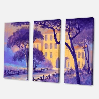 Designart - Street Landscape On Footpath & Trees In A City