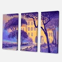 Designart - Street Landscape On Footpath & Trees In A City