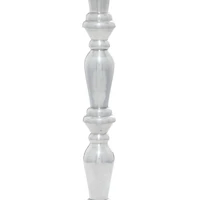 Silver Metal Traditional Candlestick Holders, 23" x 10" x 10"