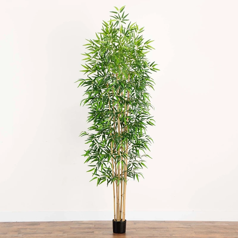 9ft. Potted Bamboo Tree with Real Bamboo Trunks