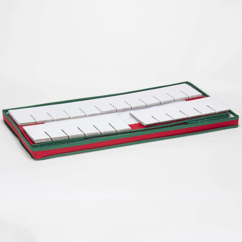 Household Essentials Red & Green Ornament Storage Box with Window