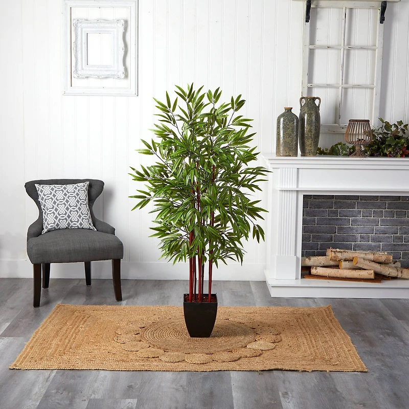 5ft. Potted Bamboo Silk Tree