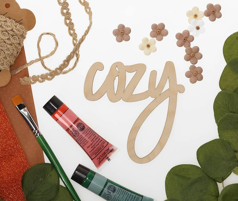 Leisure Arts® 5" Cozy Wood Word