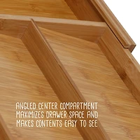 Honey Can Do Natural Adjustable Bamboo Drawer Organizer