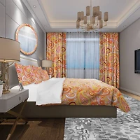 Designart 'Pattern Based on Traditional Asian Elements
' Mid-Century Modern Bedding Set