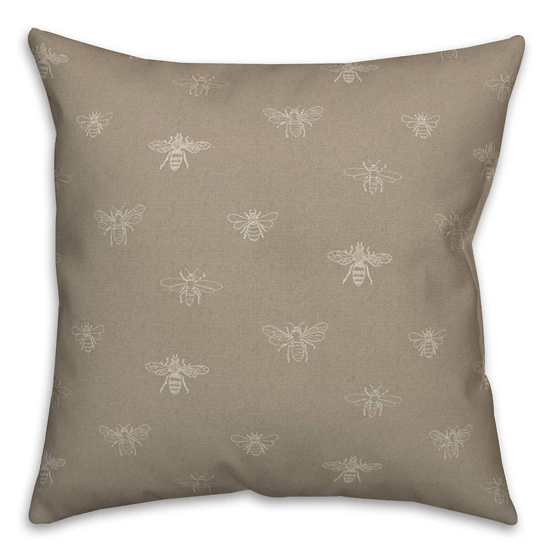 Bee Pattern Throw Pillow