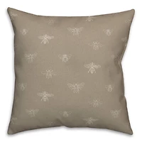 Bee Pattern Throw Pillow