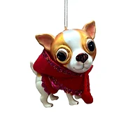 4" Chihuahua in Red Scarf Glass Ornament by Ashland®