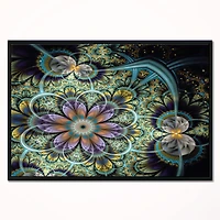 Designart - Symmetrical Green Fractal Flower