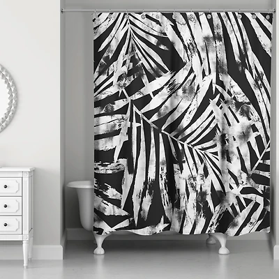 Tropical Leaves Shower Curtain