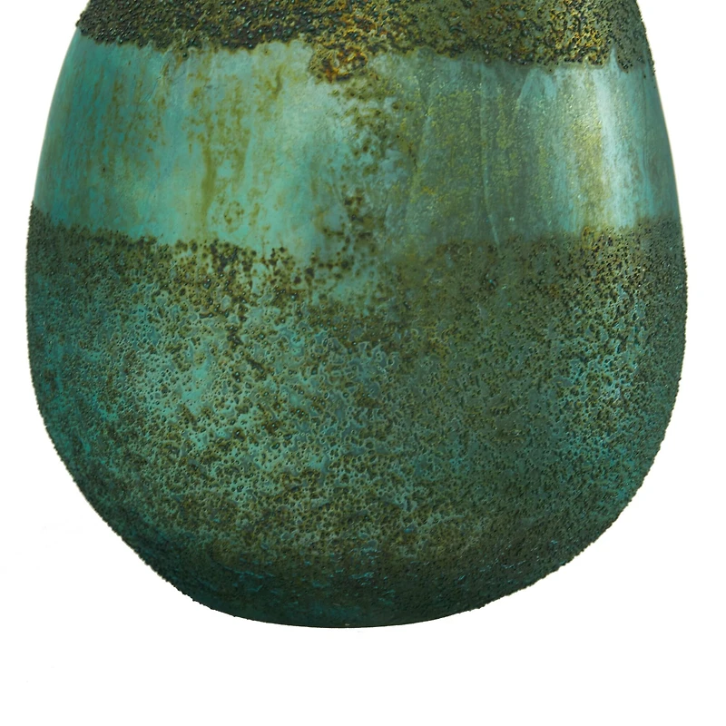Green Glass Rustic Vase Set