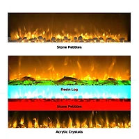 Hastings Home 50" White Electric Fireplace