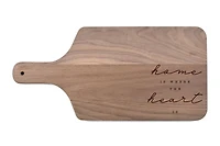 Home is Where the Heart Is 17" x 8" Walnut Paddle Cutting Board
