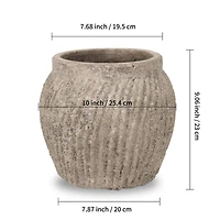 10" Terra Cotta Gray Ceramic Pot by Ashland®