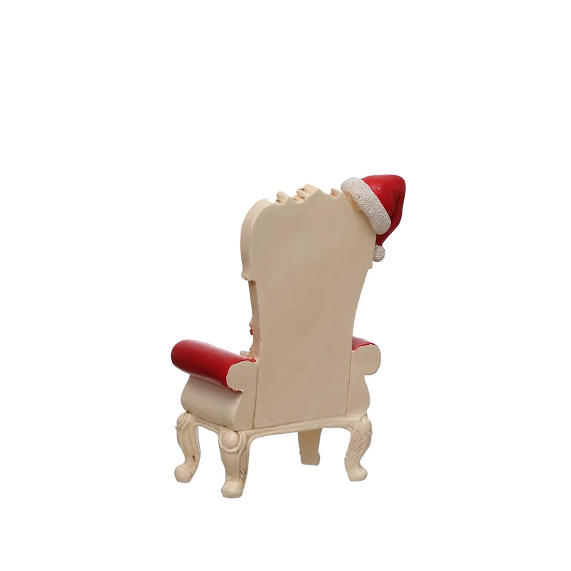 6" Yellow Puppy on Red Tufted Chair Tabletop Décor by Ashland®