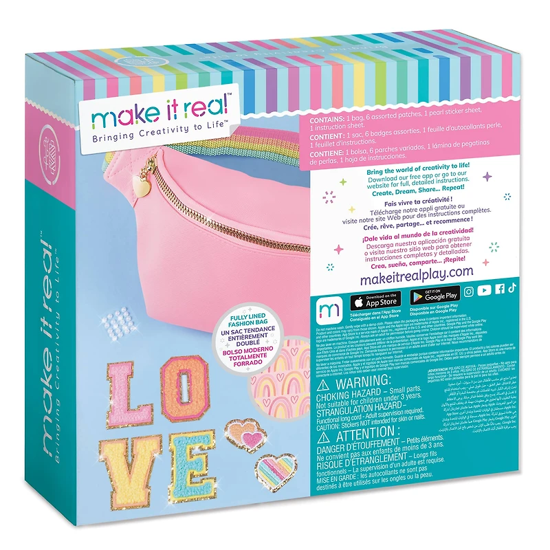 Make It Real™ Fashion Bum Bag with Patches Kit