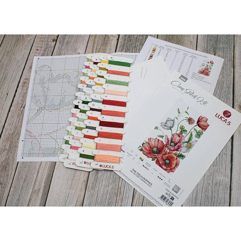 Luca-S The Field Poppies Counted Cross Stitch Kit