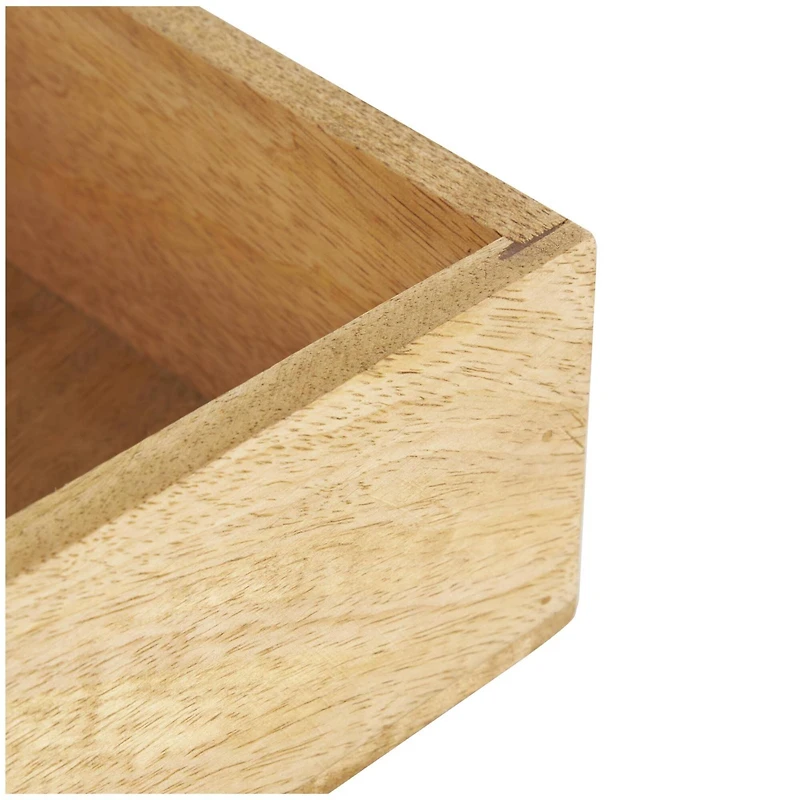 Brown & Whitewashed Scroll Storage Box Set