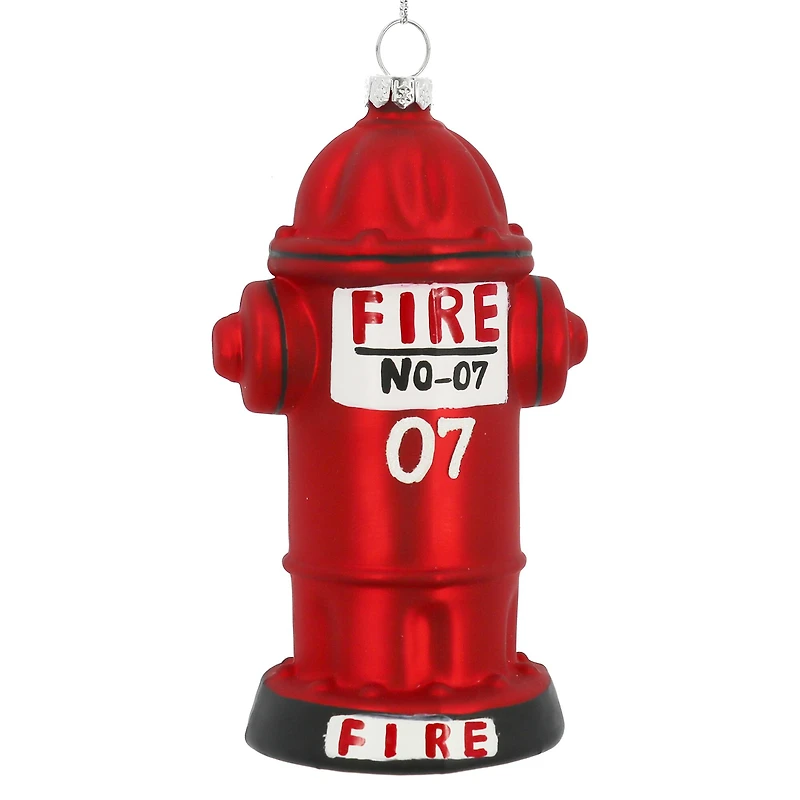 5" Red Fire Hydrant Glass Ornament by Ashland®