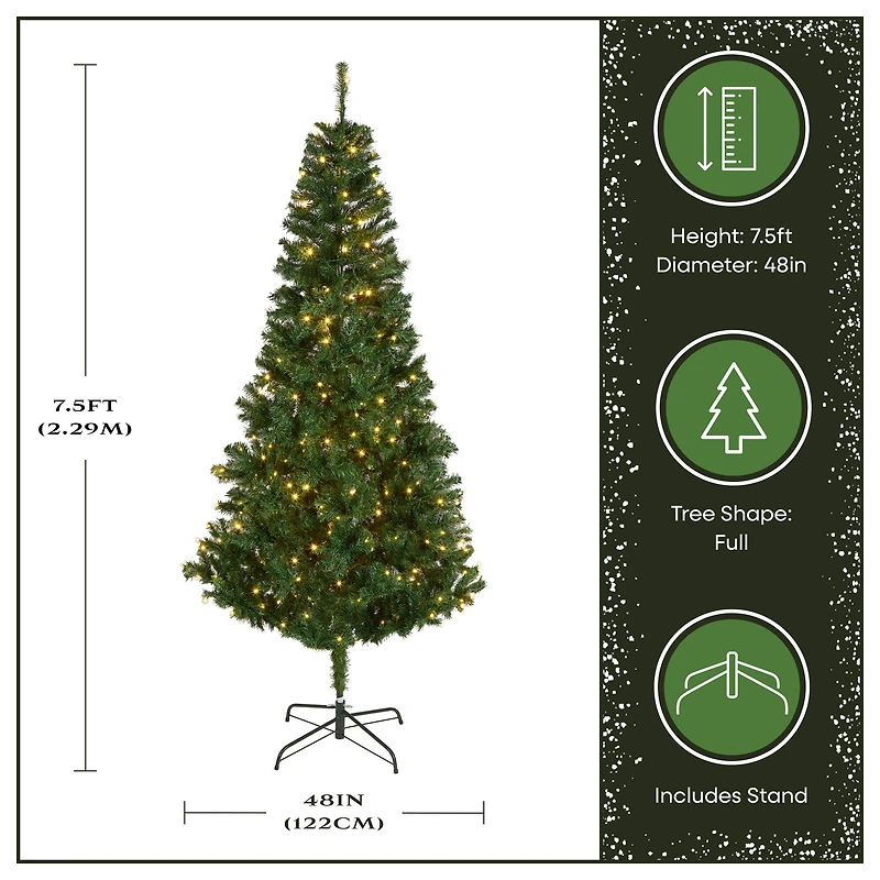 7.5ft. Pre-Lit Linden Spruce Artificial Christmas Tree