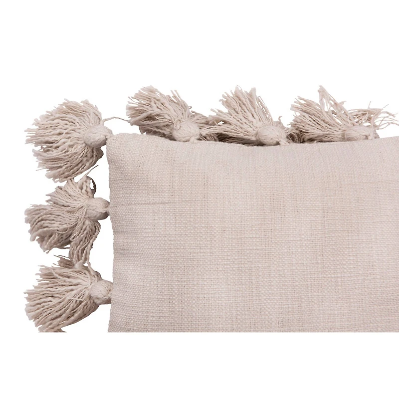 Hello Honey® Cream Pillow with Tassels