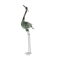 Set of 2 Green Metal Coastal Garden Sculpture, 40", 38"