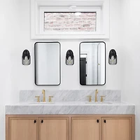 Lalia Home Ironhouse 10.5" Black Cage Wall Sconce