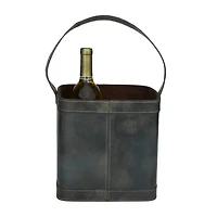 Blue Modern Wine Holder, 9" x 9" x 17"