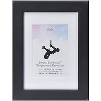Simply Essentials™ Black Flat Frame with Mat by Studio Décor