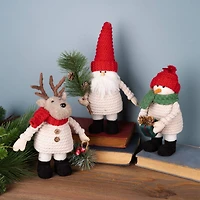 Plush Holiday Characters Tabletop Décor Set, 8", 9" & 10.5"