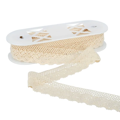 1.75" Ivory Scalloped Crochet Lace Trim by Celebrate It®