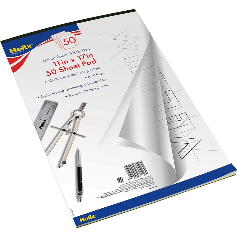 Helix® Vellum Paper Pad, 11" x 17"