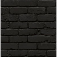 NuWallpaper Black Amsterdam Brick Peel & Stick Wallpaper