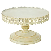 16" White Iron Farmhouse Cake Stand