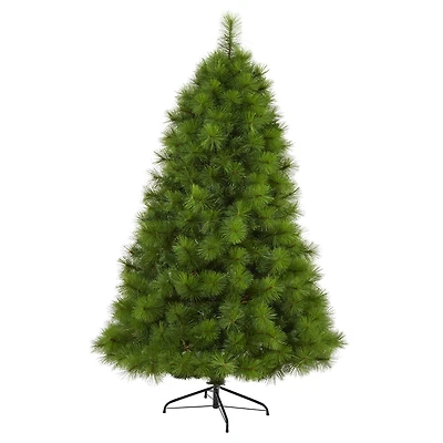 6ft. Pre-Lit Green Scotch Pine Artificial Christmas Tree with Clear LED Lights