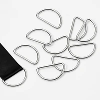 44mm Rhodium D Rings, 8ct. by Bead Landing™