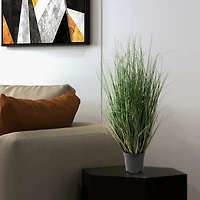 Artificial Potted Green Curled Grass