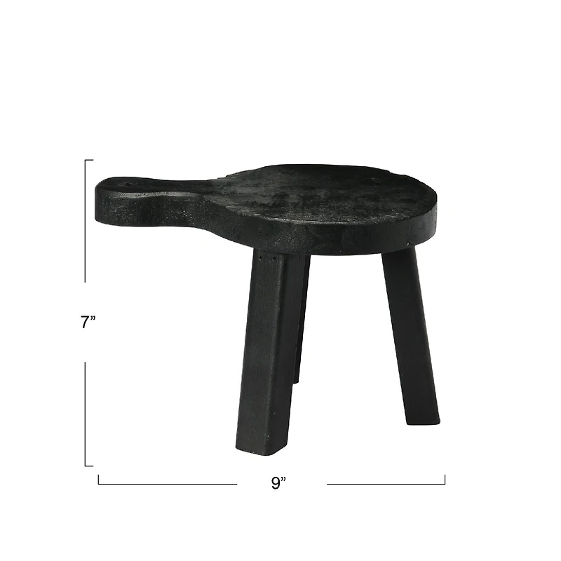 Hello Honey® 9.5" Black Decorative Smooth Wood Pedestal