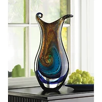 15.5" Galaxy Art Glass Vase