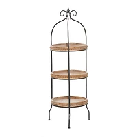 Brown Metal Traditional Shelving Unit, 51 " x 17 " x 17 "