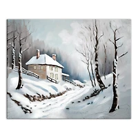 Neutral Winter Woods Canvas Wall Art