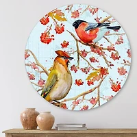 Designart - Two Birds On Branches During Autumn