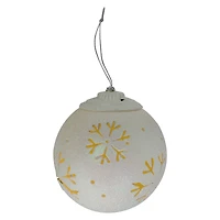 5" LED White Snowflake Cut-Out Hanging Ornament